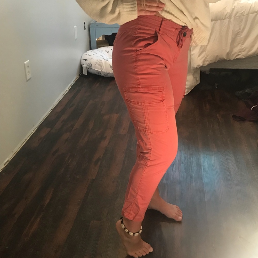Pink cargo pants